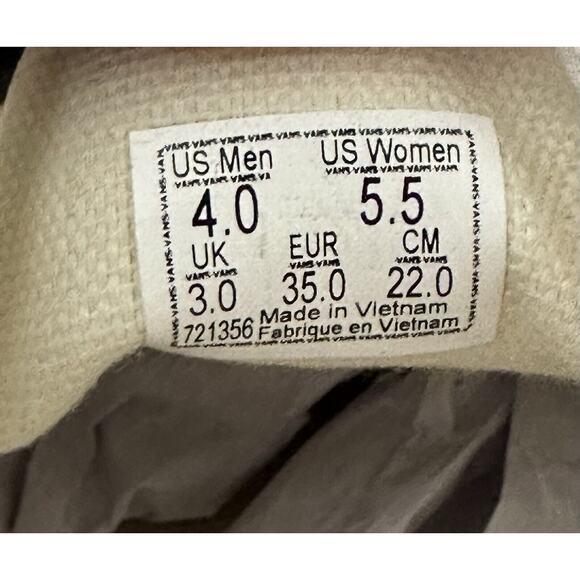 VANS Authentic shoes women Sz 5.5/ Mens 4 Roses Flower FLoral Skate - Picture 7 of 16